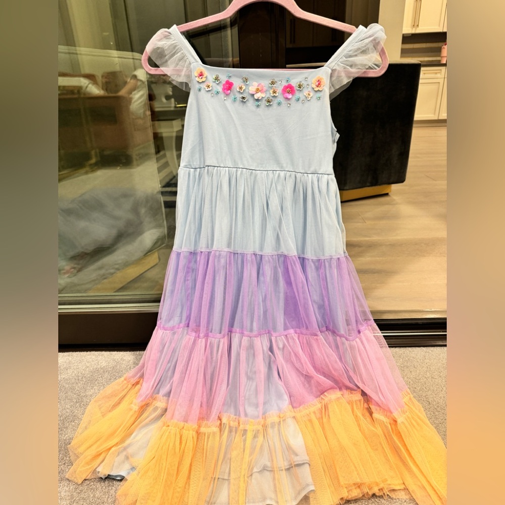 Monsoon Uk girls tulle formal  dress multicolor size 11